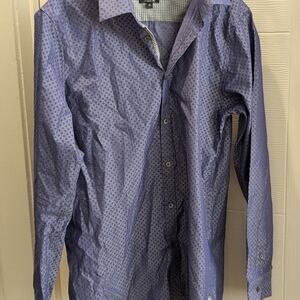 Men's Blue Patterned Shirt